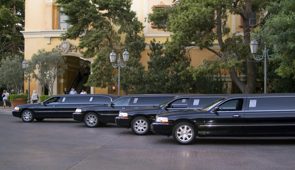 row of limousines in fleet